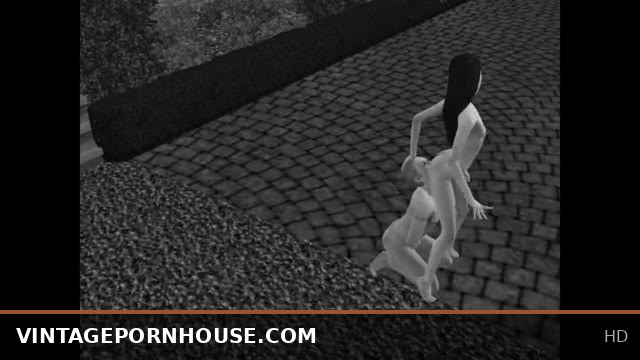 Vintage sex with a doctor near the hospital in game-themed video